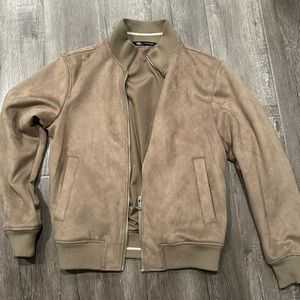 Zara Men’s Faux Suede Bomber Jacket